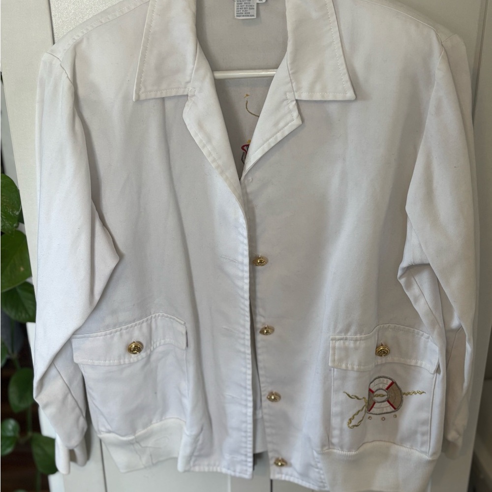 White Nautical Women's Jacket